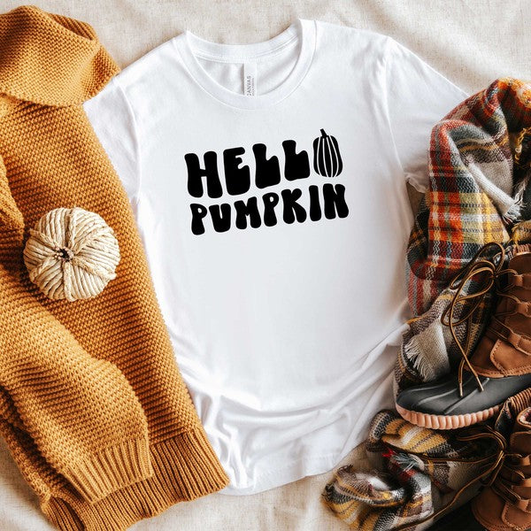 Hello Pumpkin Bold Short Sleeve Graphic Tee