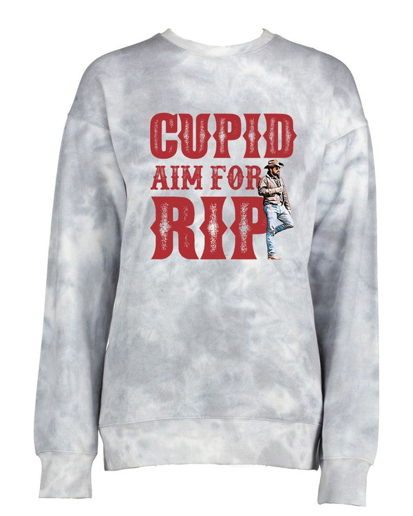 Cupid Aim for RIP Tie Dye Sweatshirt