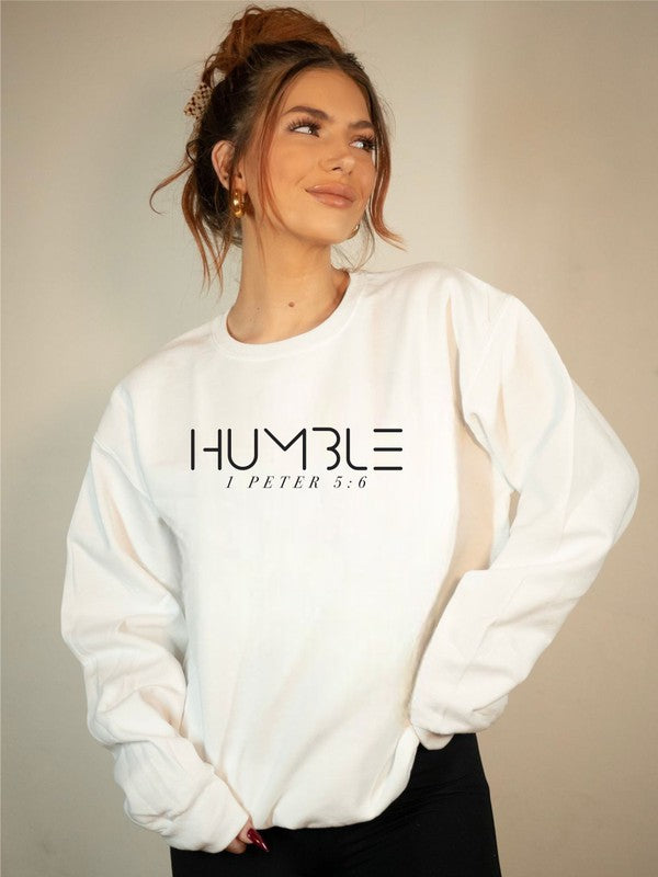 HUMBLE 1 Peter 5 6 Cozy Crewneck Sweatshirt