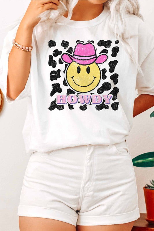 HOWDY WESTERN COWBOY GRAPHIC TEE PLUS SIZE