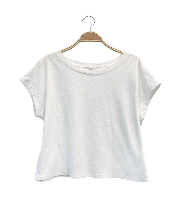 RECYCLED COTTON PLAIN CROP