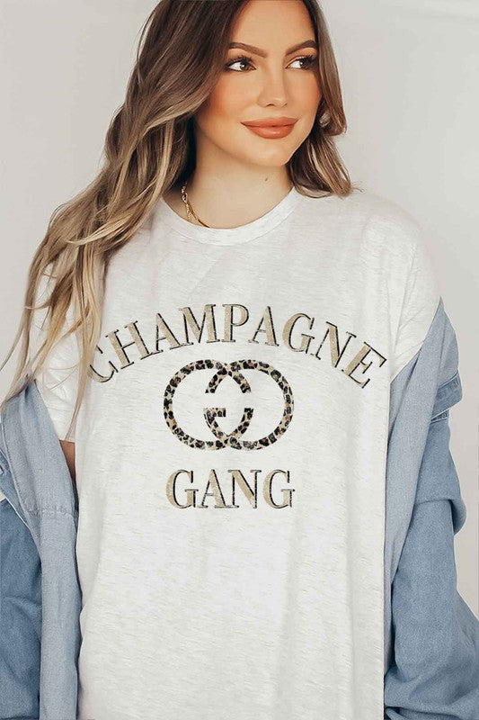 CHAMPAGNE GANG GRAPHIC PLUS SIZE TEE