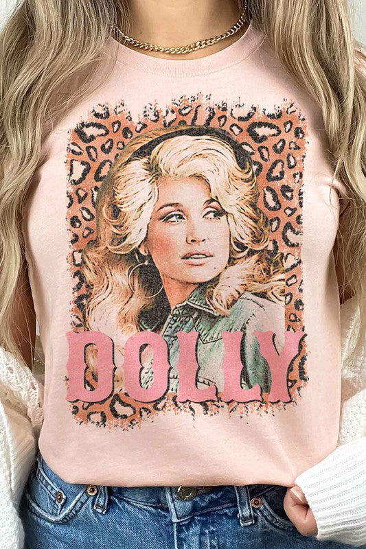 LEOPARD DOLLY WESTERN GRAPHIC TEE / T-SHIRT