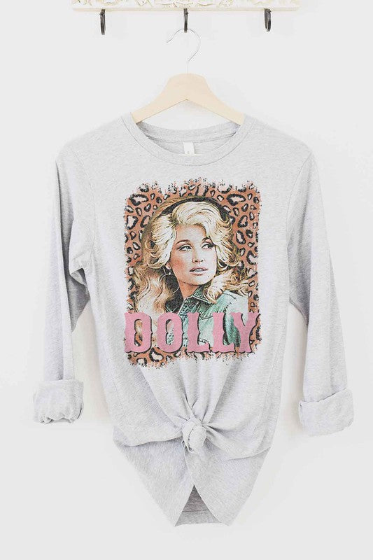 LEOPARD DOLLY WESTERN LONG SLEEVE TEE