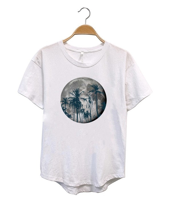 PALM TREE MONNLIGHT ON HER T