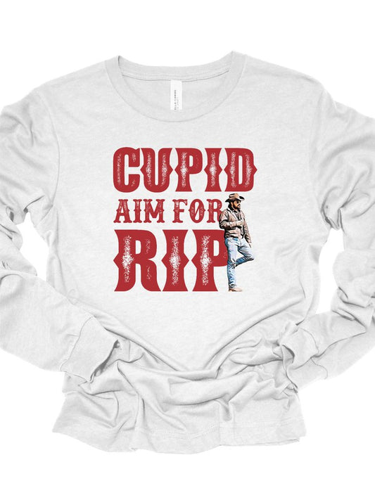 Cupid Aim For RIP Long Sleeve Tee
