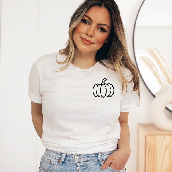 Pumpkin Season Pumpkin Front & Back Graphic Tee