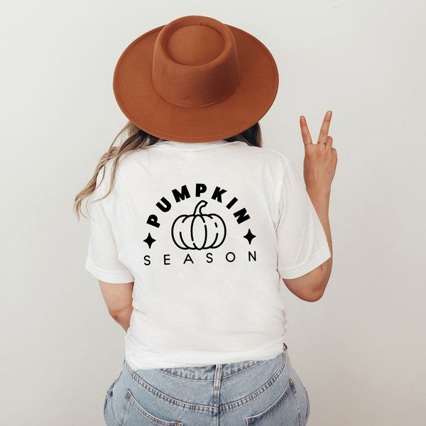 Pumpkin Season Pumpkin Front & Back Graphic Tee