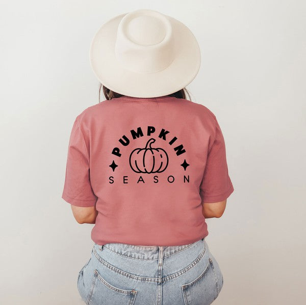 Pumpkin Season Pumpkin Front & Back Graphic Tee