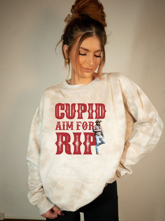 Cupid Aim for RIP Tie Dye Sweatshirt