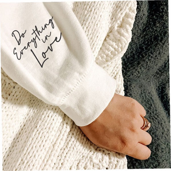 Heart/Cross Left Chest BellaCanvas Crew Sweatshirt