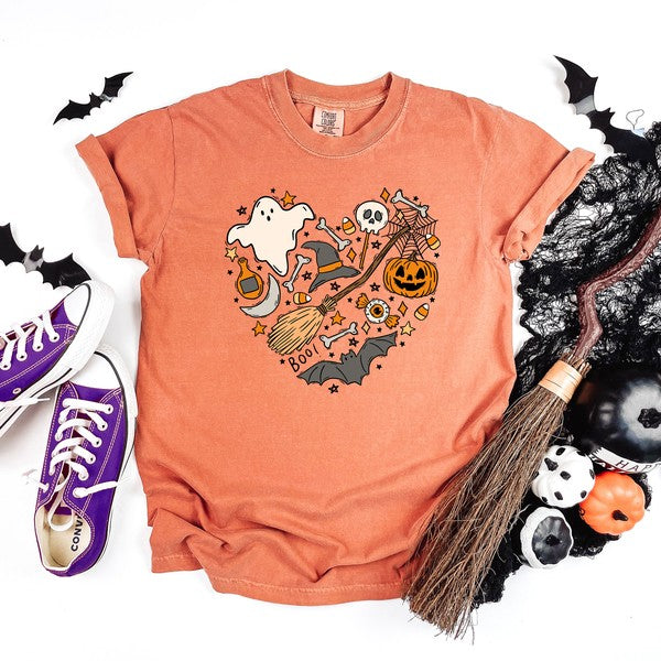 Halloween Heart Garment Dyed Tee