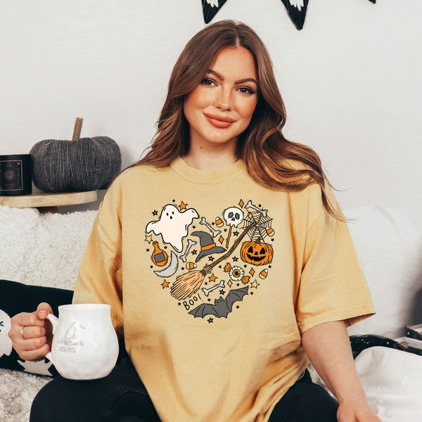 Halloween Heart Garment Dyed Tee