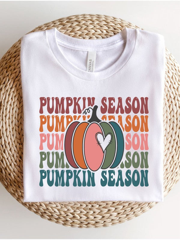 Pumpkin Season Stacked Crewneck Tee