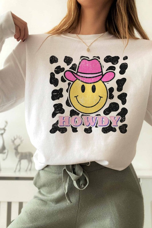 HOWDY WESTERN COWBOY GRAPHIC SWEATSHIRT