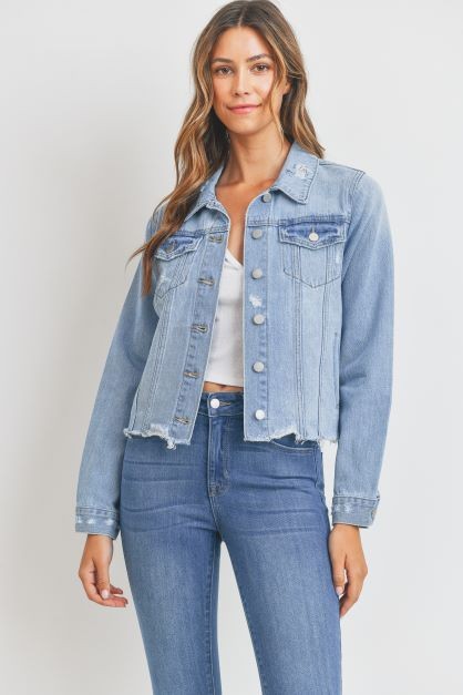VINTAGE DISTRESSED DENIM JACKET