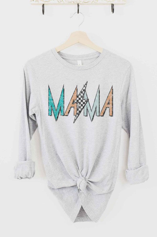 CHECKER LIGHTNING MAMA LONG SLEEVE TEE