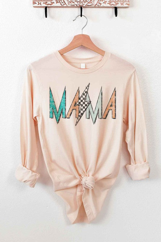 CHECKER LIGHTNING MAMA LONG SLEEVE TEE