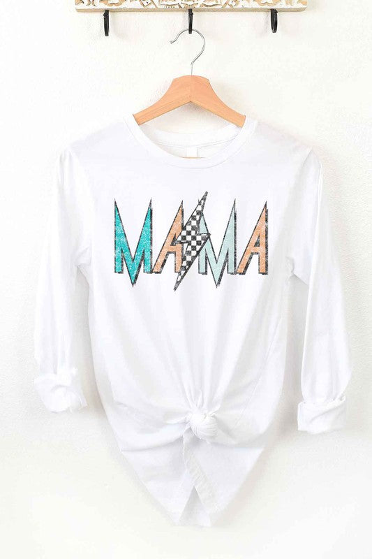 CHECKER LIGHTNING MAMA LONG SLEEVE TEE