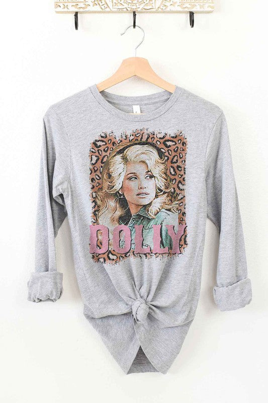 LEOPARD DOLLY WESTERN LONG SLEEVE TEE