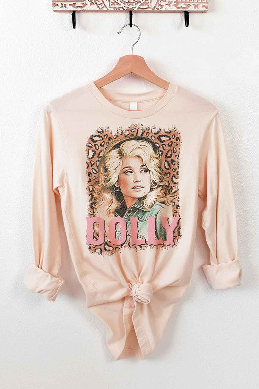 LEOPARD DOLLY WESTERN LONG SLEEVE TEE