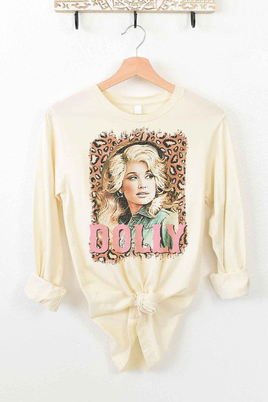 LEOPARD DOLLY WESTERN LONG SLEEVE TEE